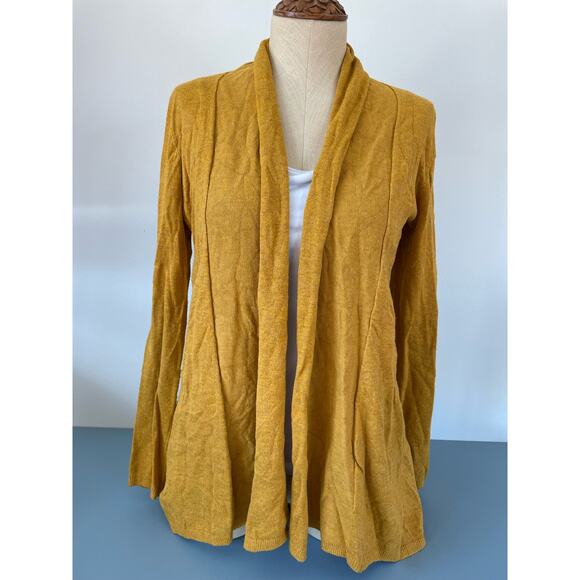 Zara Womens open front cardigan  mustard yellow size L - Picture 1 of 6